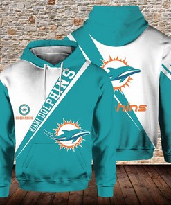 Nfl Miami Dolphins Hoodie 3D Print Pocket Pullover