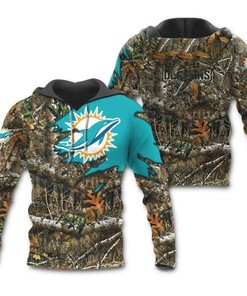 Nfl Miami Dolphins Hoodie 3D Realtree Camo