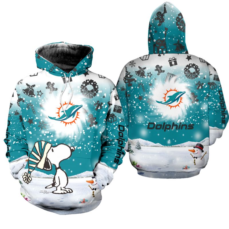 Nfl Miami Dolphins Hoodie 3D Xmas Snoopy Limited Edition