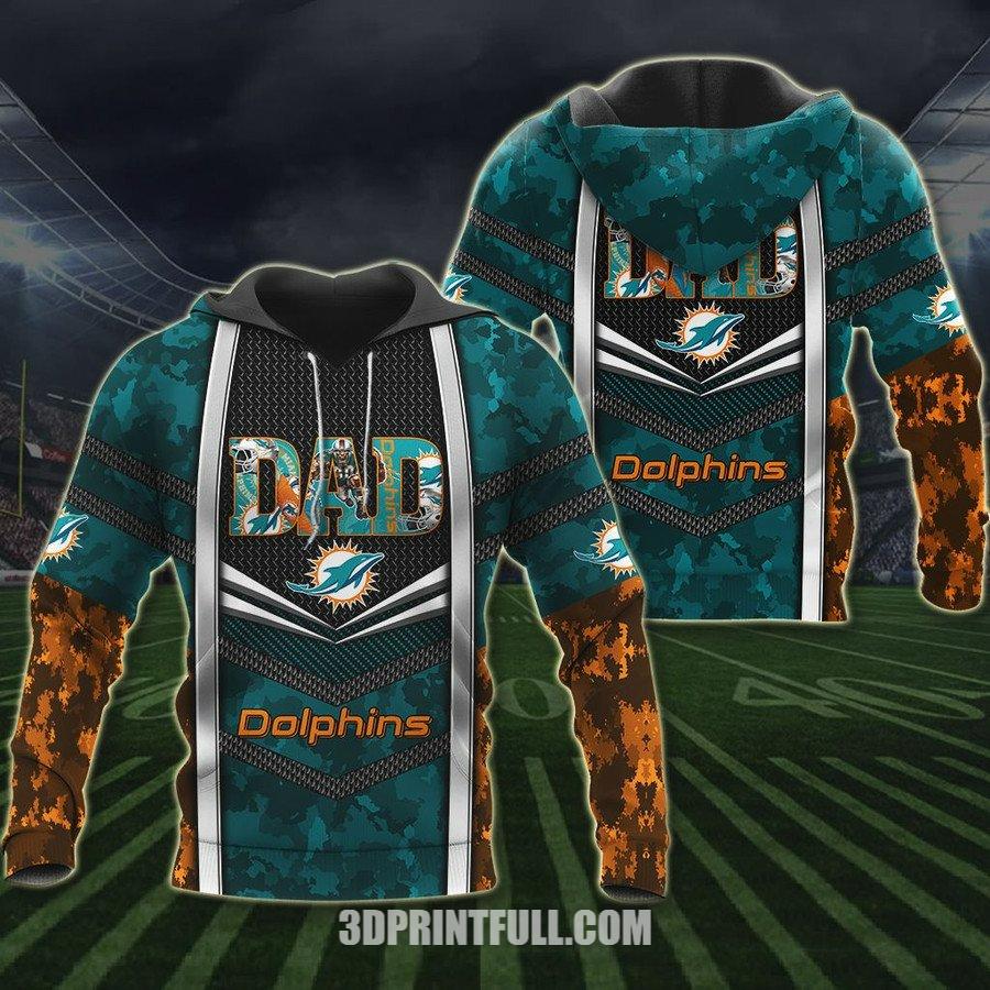 Nfl Miami Dolphins Hoodie American Flag Disney Mickey 3D All Over Print