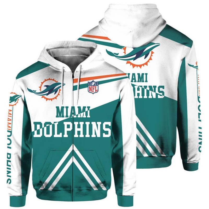 Nfl Miami Dolphins Hoodie Fan 3D Flight Suit Spring Trainer