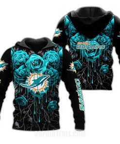 Nfl Miami Dolphins Hoodie Floral Limited Edition All Over Print