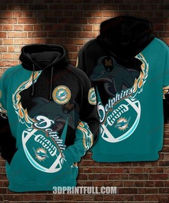 Nfl Miami Dolphins Hoodie Skull Floral Limited Edition