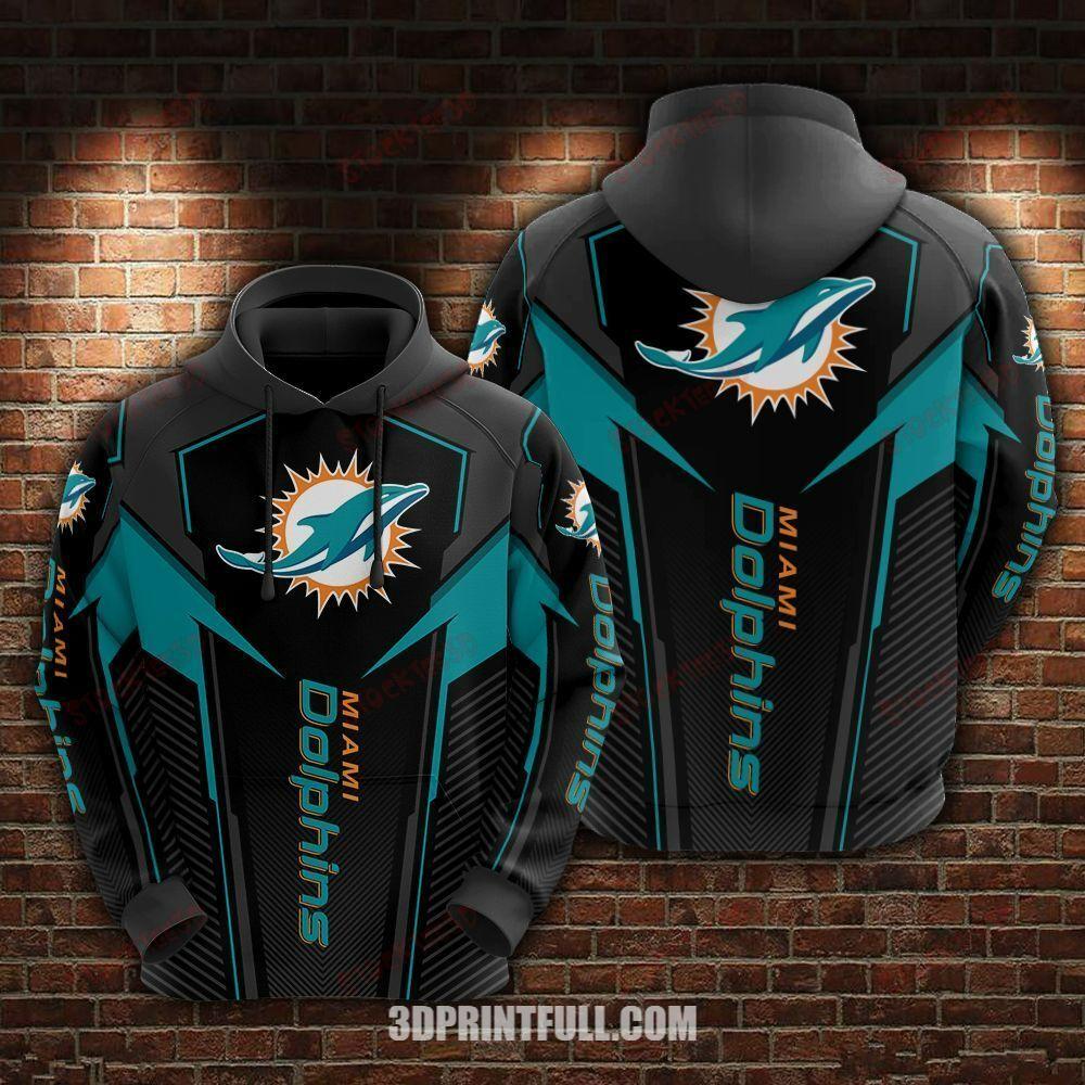 Nfl Miami Dolphins Hoodie Stripe Pattern Limited Edition All Over Print