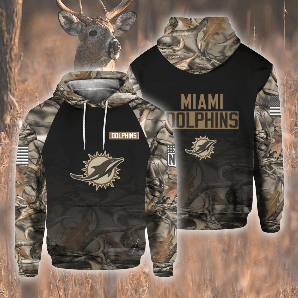 Nfl Miami Dolphins Hunting Hoodie 3D For Fan