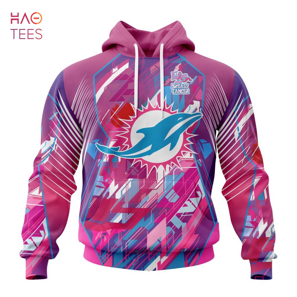 Nfl Miami Dolphins I Pink I Can! Fearless Again Breast Cancer Hoodie 3D