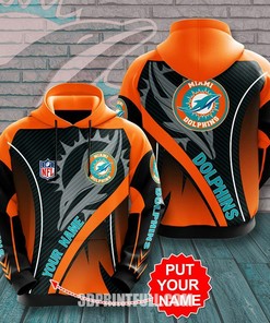 Nfl Miami Dolphins Logo Hoodie 3D
