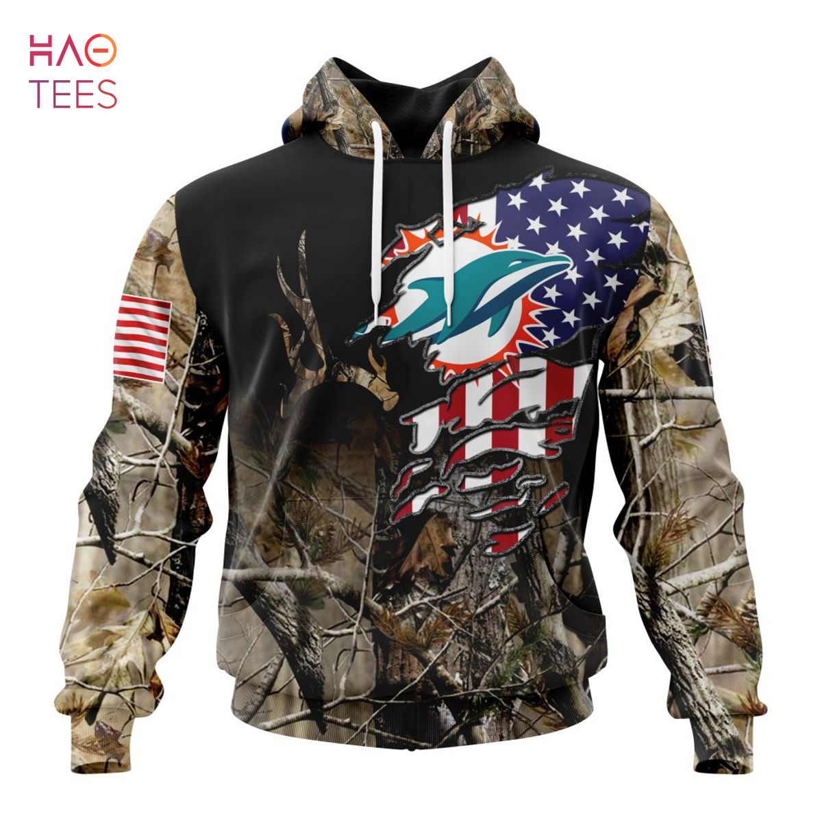 Nfl Miami Dolphins Special Camo Realtree Hunting Hoodie 3D