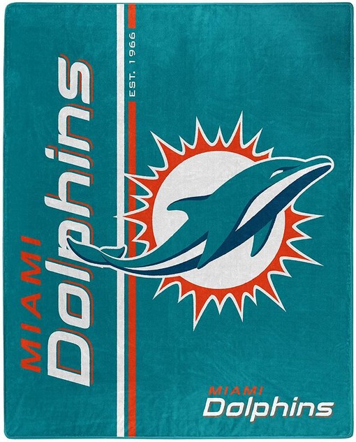 Nfl Miami Dolphins Team Colors Sherpa Blanket Fleece Blanket Gifts for Fans