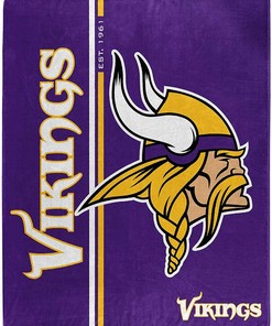 Nfl Minnesota Vikings Team Colors Sherpa Blanket Fleece Blanket Gifts for Fans