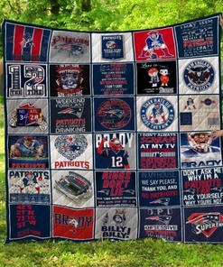 Nfl New England Patriots Quilt Blanket Bedding Set
