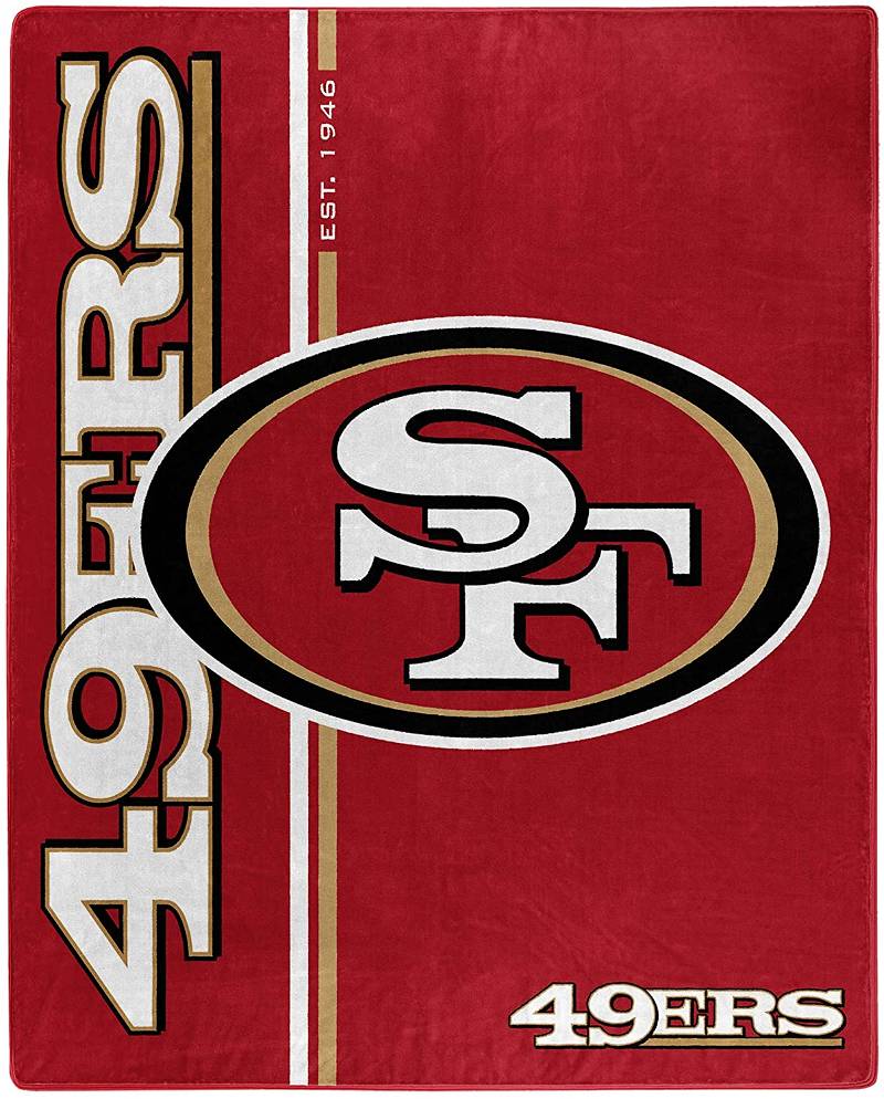 Nfl San Francisco 49ers Team Colors Sherpa Blanket Fleece Blanket Gifts for Fans