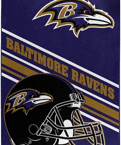 Nfl Team Logo Baltimore Ravens Sherpa Blanket Fleece Blanket Gifts for Fans