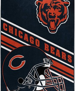 Nfl Team Logo Chicago Bears Sherpa Blanket Fleece Blanket Gifts for Fans