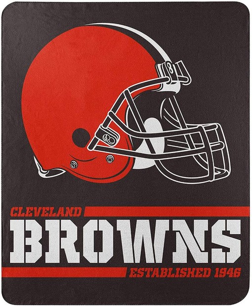 Cleveland Browns NFL Team Classic Logo Allover Throw 50x60 main image 0