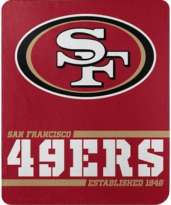 Nfl Team Logo San Francisco 49ers Team Sherpa Blanket Fleece Blanket Gifts for Fans