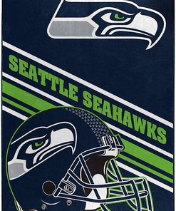 Nfl Team Logo Seattle Seahawks Sherpa Blanket Fleece Blanket Gifts for Fans