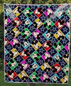 Nfl Us Football Dallas Cowboys Mickey Quilt Blanket Bedding Set