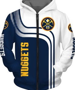 Nhl Fan Gift: Denver Nuggets 3D All Over Print Zip Up Hoodie