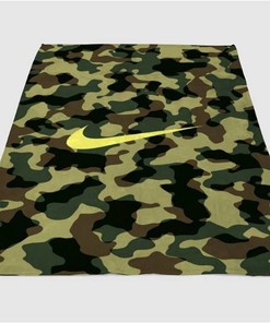 Nice Camo Army Sherpa Fleece Blanket Gifts for Family, for Couple