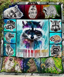 Nice Raccoon Quilt Blanket Bedding Set
