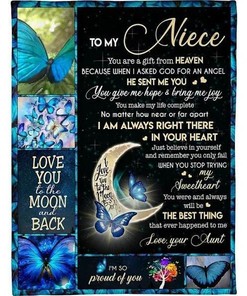 Niece Blanket To My Niece You Are A From Heaven You Give Me Hope Bring Me Joy Blanket