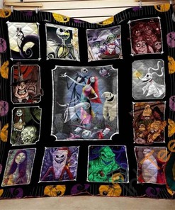 Nightmare Before Christmas Halloween Quilt Blanket Bedding Set