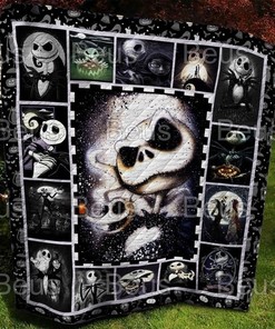 Nightmare Before Christmas Jack Skellington Love Quilt Blanket Bedding Set