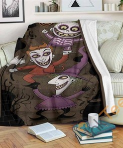 Nightmare Before Christmas Sherpa Fleece Blanket Gifts for Family, for Couple