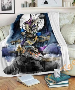 Nightmare Before Christmas Village Sherpa Fleece Blanket Gifts for Family, for Couple