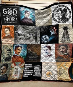 Nikola Tesla Tribute Quilt Blanket And Bedding Set