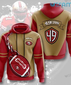 Niners Hoodie 3D Classic Logo San Francisco 49ers Gift