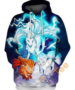 Ninetales And Vulpix Hoodie 3D