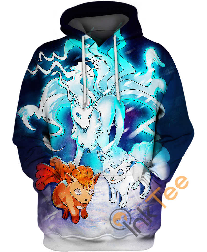 Ninetales And Vulpix Hoodie 3D