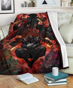 Ninja Fighting Amazing Sherpa Fleece Blanket Gifts for Family, for Couple