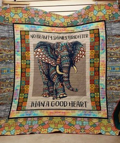 No Beauty Shines Brighter Elephant Quilt Blanket