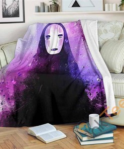 No Face My Neighbor Totoro Sherpa Fleece Blanket Gifts for Family, for Couple