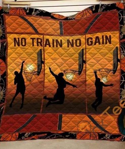No Train No Gain Baseball Quilt Blanket Bedding Set