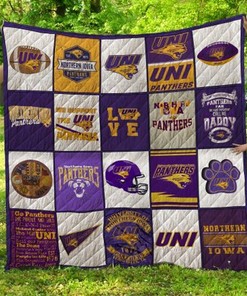 Northern Iowa Panthers Collected Ncaa Quilt Blanket Bedding Set