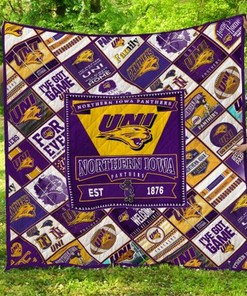 Northern Iowa Panthers Ncaa Quilt Blanket Bedding Set