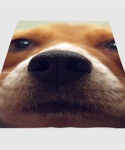 Nose Dog Focus Sherpa Fleece Blanket Gifts for Family, for Couple