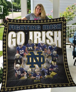 Notre Dame Fighting Big Go Irish Ncaa Quilt Blanket Bedding Set