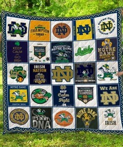 Notre Dame Fighting Irish Ncaa Collected Collection Loved Quilt Blanket Bedding Set