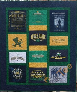 Notre Dame Fighting Irish Quilt Blanket Bedding Set