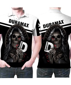 Num Skull Maiden Hugs Duramax Halloween 3d Designed For Duramax Fans Duramax Lovers Polo Shirt All Over Print Shirt 3d T-shirt