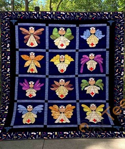 Nurse Angels Quilt Blanket Bedding Set