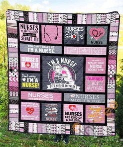 Nurse Quilt Blanket Bedding Set With Pillowcase Option