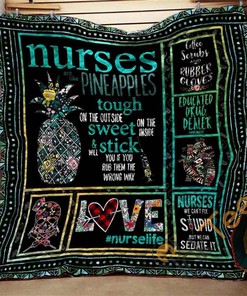 Nurse Quote Quilt Blanket Bedding Set