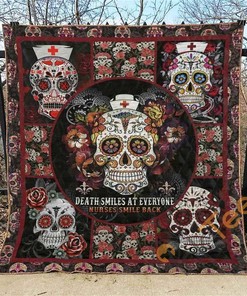 Nurse Skull Quilt Blanket Bedding Set