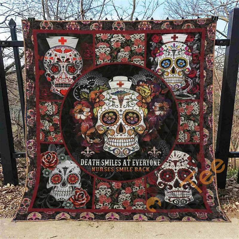 Nurse Skull Quilt Blanket Bedding Set